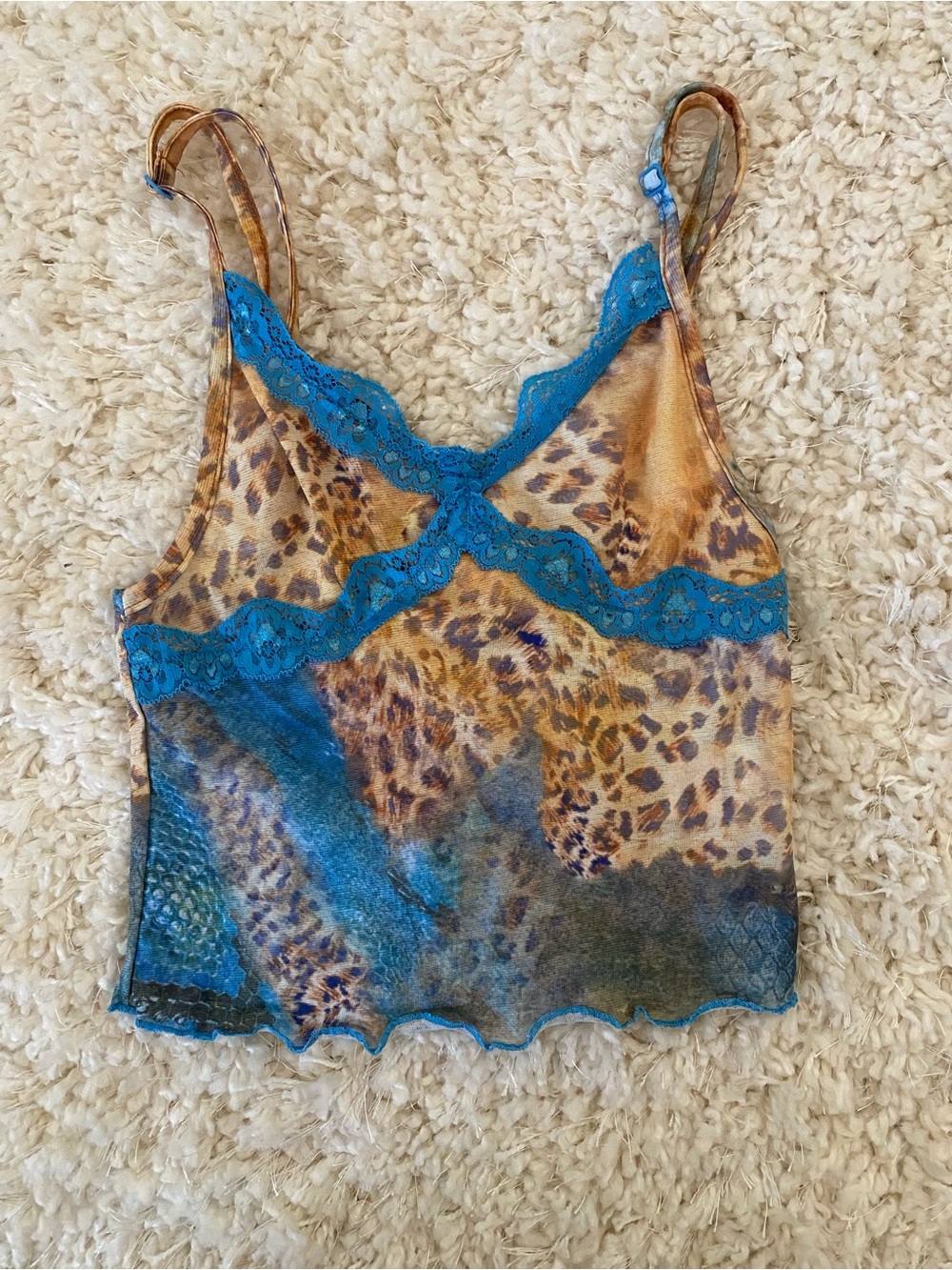 Jaded London Cheetah Print Lace Top